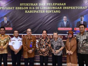 Hadiri Syukuran dan Pelepasan Pejabat, Bupati Sintang Tekankan Peran Pembinaan oleh Inspektorat