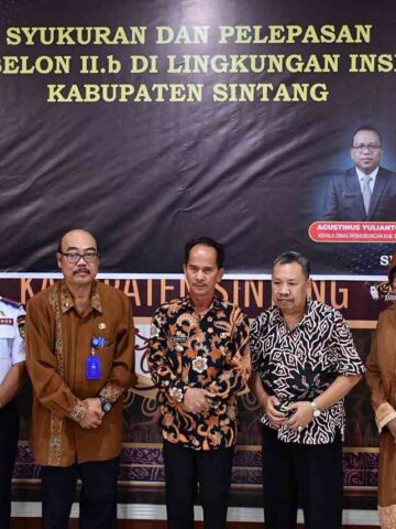 Hadiri Syukuran dan Pelepasan Pejabat, Bupati Sintang Tekankan Peran Pembinaan oleh Inspektorat