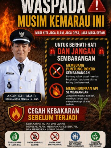 Kepala Desa Penyak Lalang Imbau Warga Tingkatkan Kewaspadaan Selama Musim Kemarau